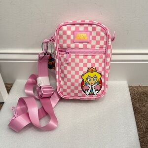 Super Mario Nintendo princess peach Bioworld crossbody bag NWT